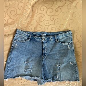 Ava & Viv Light Blue Distressed Denim Cutoff Shorts